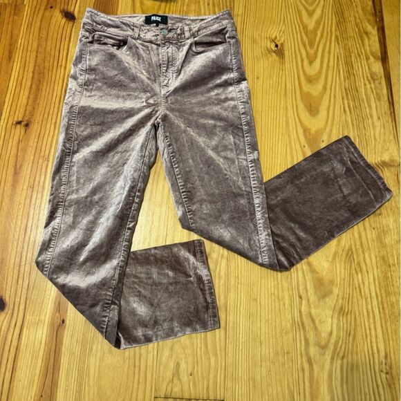 Paige Womens Cindy Straight in Warm Suede Velvet 28 Grunge Boho $219 - Picture 3 of 14